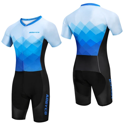 Mono de triatlón para niños, medias de manga corta para hombre, traje de Ciclismo MTB, Ropa de Ciclismo, mono elástico para correr y nadar