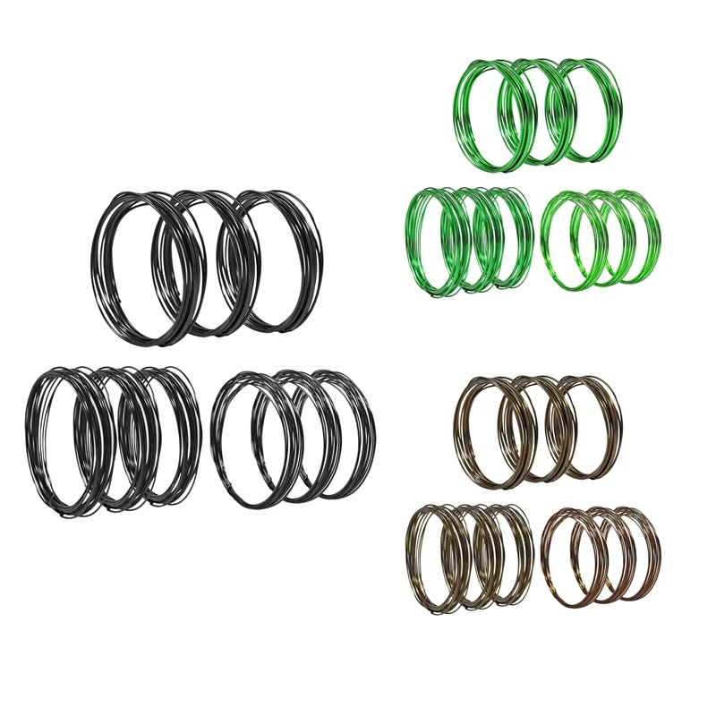 Bonsai Wire Kit- 9 Roll Anodized Aluminum Tree Training Wires In 3 Size For Shaping Styling Indoor Bonsai Trees