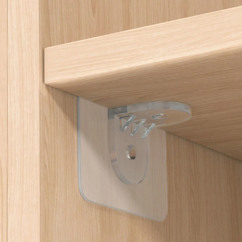 Punch-free Shelf Support Hooks Sticker Punch-free Layered Partition Bracket Paste Screw Hook Triangle Bracket Support Shelf Hook