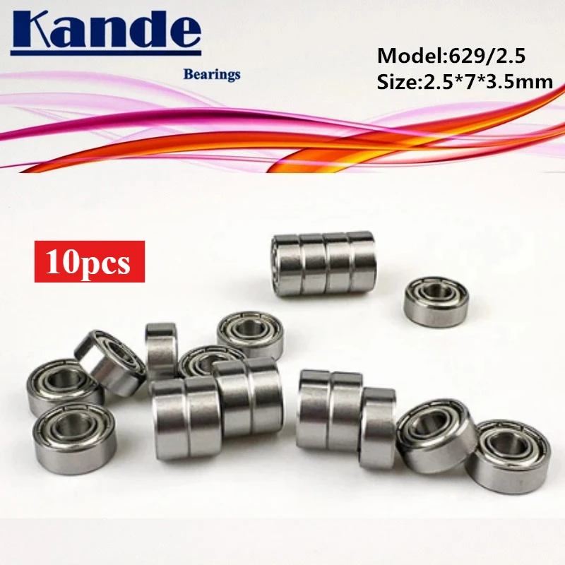 10pcs 629/2.5ZZ Miniature Bearings  629/2.5 ball bearing 2.5x7x3.5mm 2.5x7x3.5