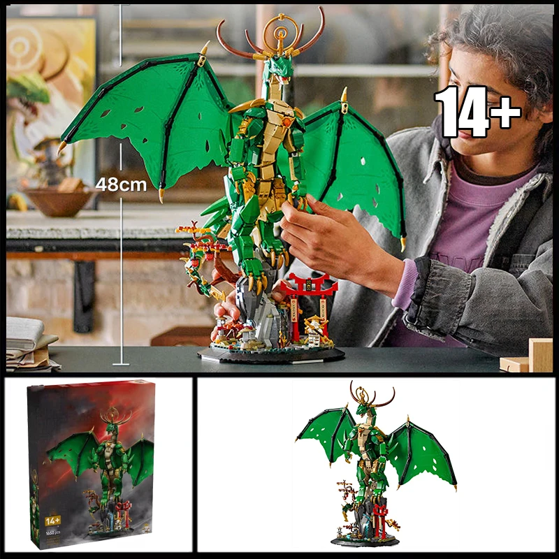 2025New 71847 Maître Wu gardes le dragon divin Mech Garçons et filles Jouets cadeaux pour la journée des enfants 1650 pièces