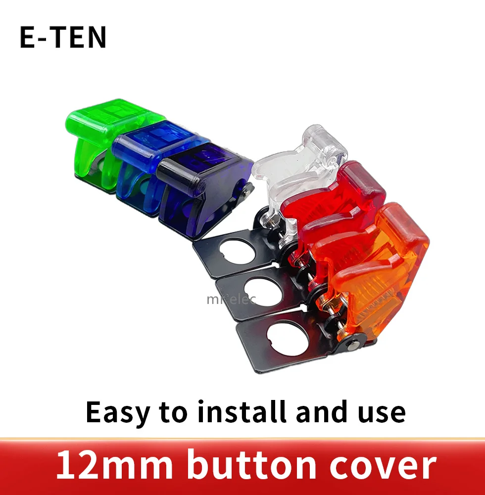 1PCS Dust and water protection cover Toggle rocker arm button switch Flip cover anti-contact 12mm nut cover E-TEN cap