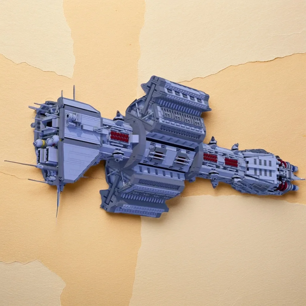 

4740 шт. EAS Agamemnon из Вавилона 5 Alliance Earth Warship Научно-фантастический линкор MOC Образовательная модель Строительные блоки Игрушки в подарок