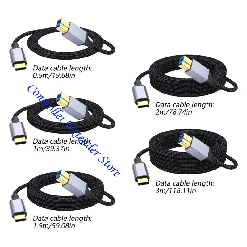 N84B NYLON من النوع C إلى USB B الطابعة سلك 10000+ اختبارات الانحناء السريعة والمتانة للماسحات الضوئية الصلبة الطابعات