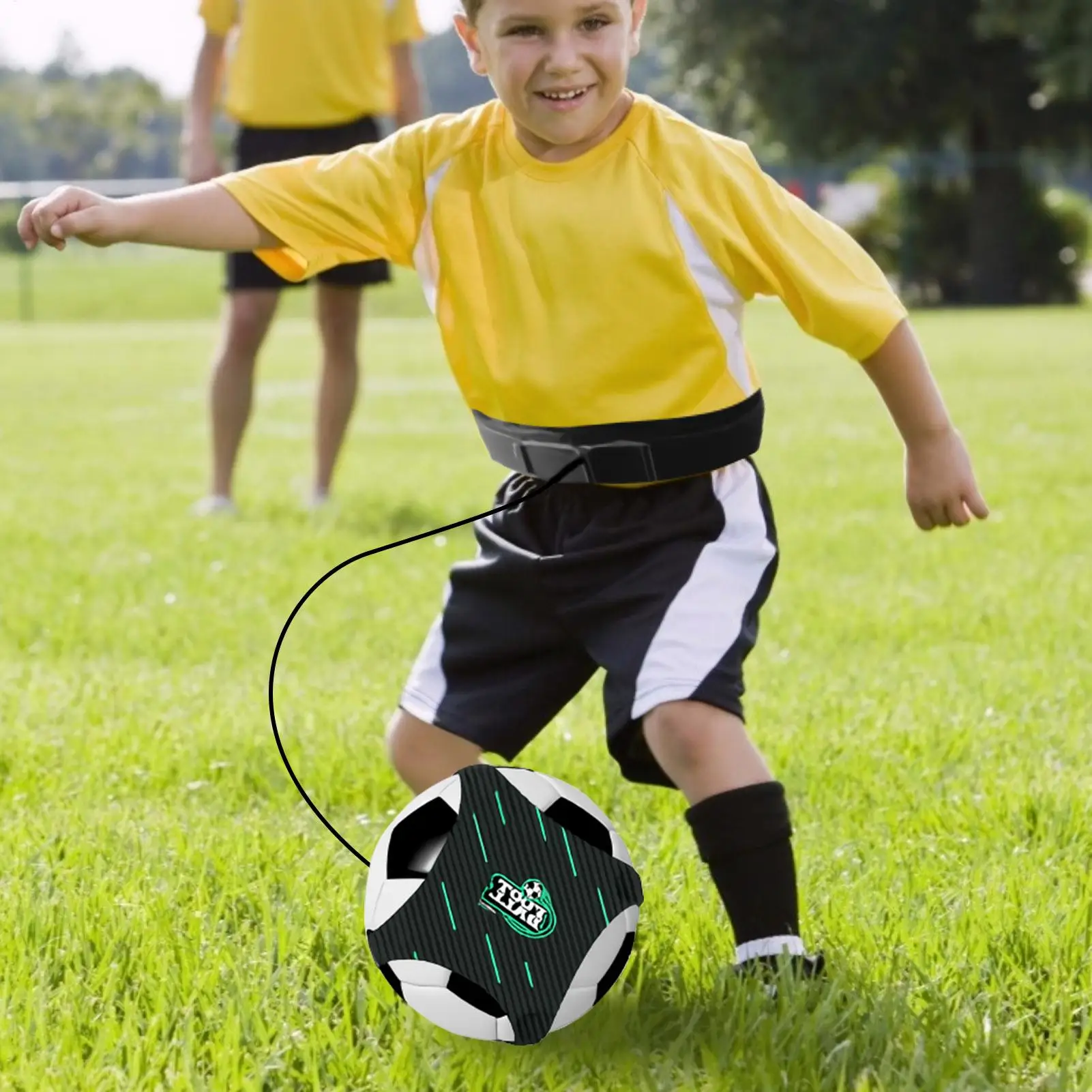 

Soccer Ball Trainer Adjustable Waist Belt Training Aid Football Kick Throw Solo Trainer For Kids Teen Beginner Indoor Outdoor