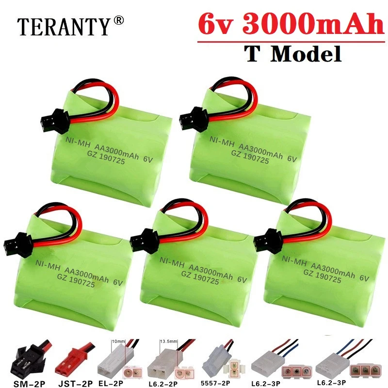 Akumulator NiMH Upgrade 6v 3000mah do zabawek Rc Samochody Czołgi Roboty Pistolety Łodzie AA Ni-MH 2400mah 6v Akumulator 1-10 SZTUK