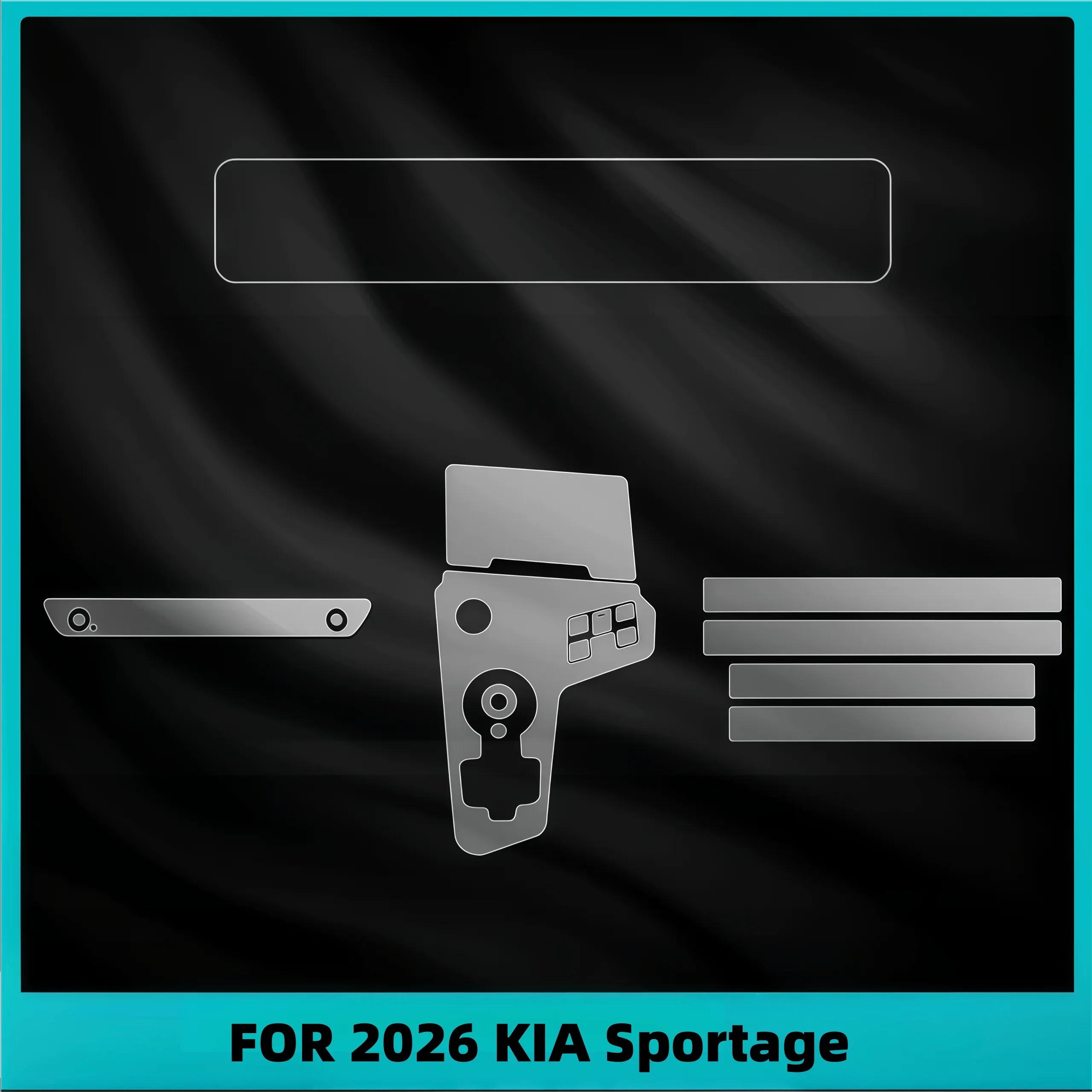 For 26 models Kia Sportage center console film interior protection navigation screen film modification accessories