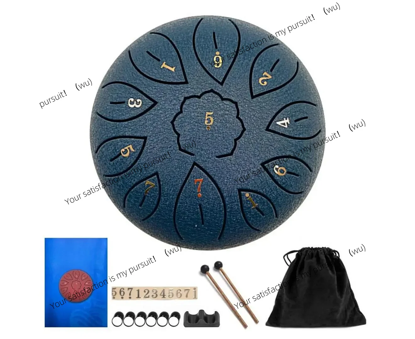 for  Inch C Tone Steel Tongue Drum Percussion Musical Instruments - Navy Blue, Black, Red, Purple, Green, Gold, Blue,