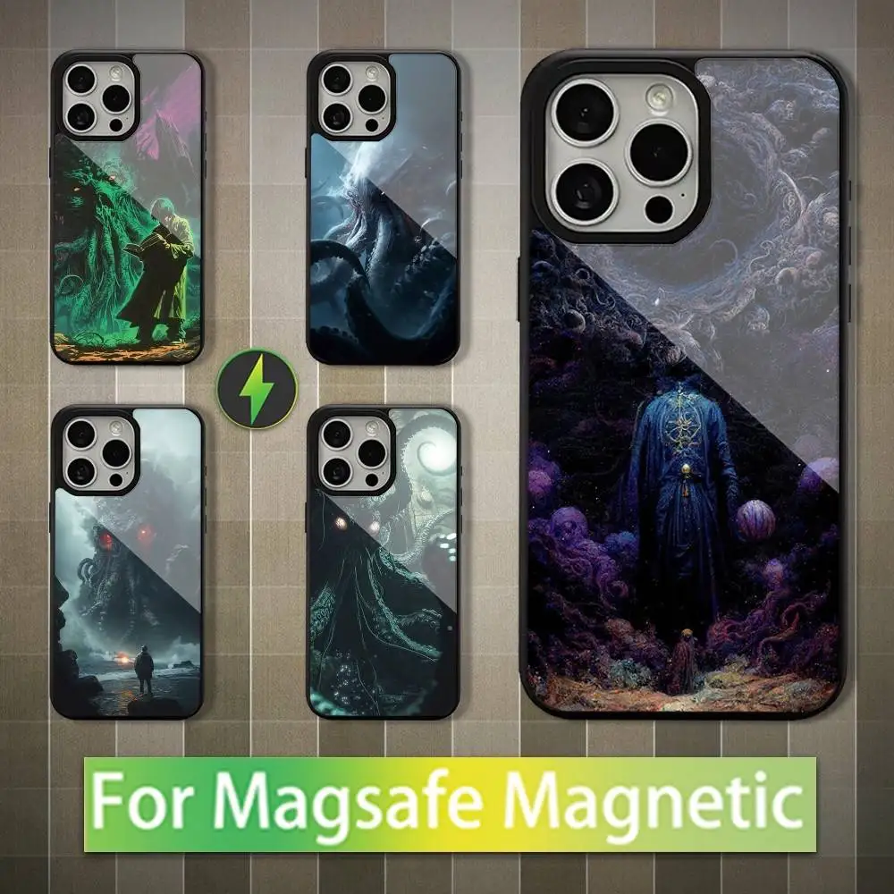 

Mythos Cthulhu Art Phone Case For iPhone 16,15,14,13,12,11,Pro,Max,Plus,Mini,Magsafe,Magnetic Wireless Charging Case