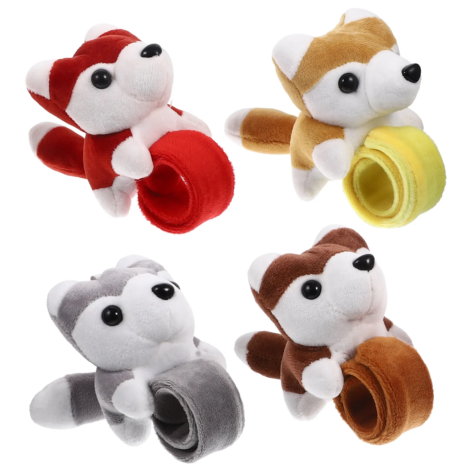 

4Pcs Adorable Animal Slap Bracelets Soft Smooth Edges Comfortable Long Wear Stylish Party Favors Birthday Decor Goodie Bag