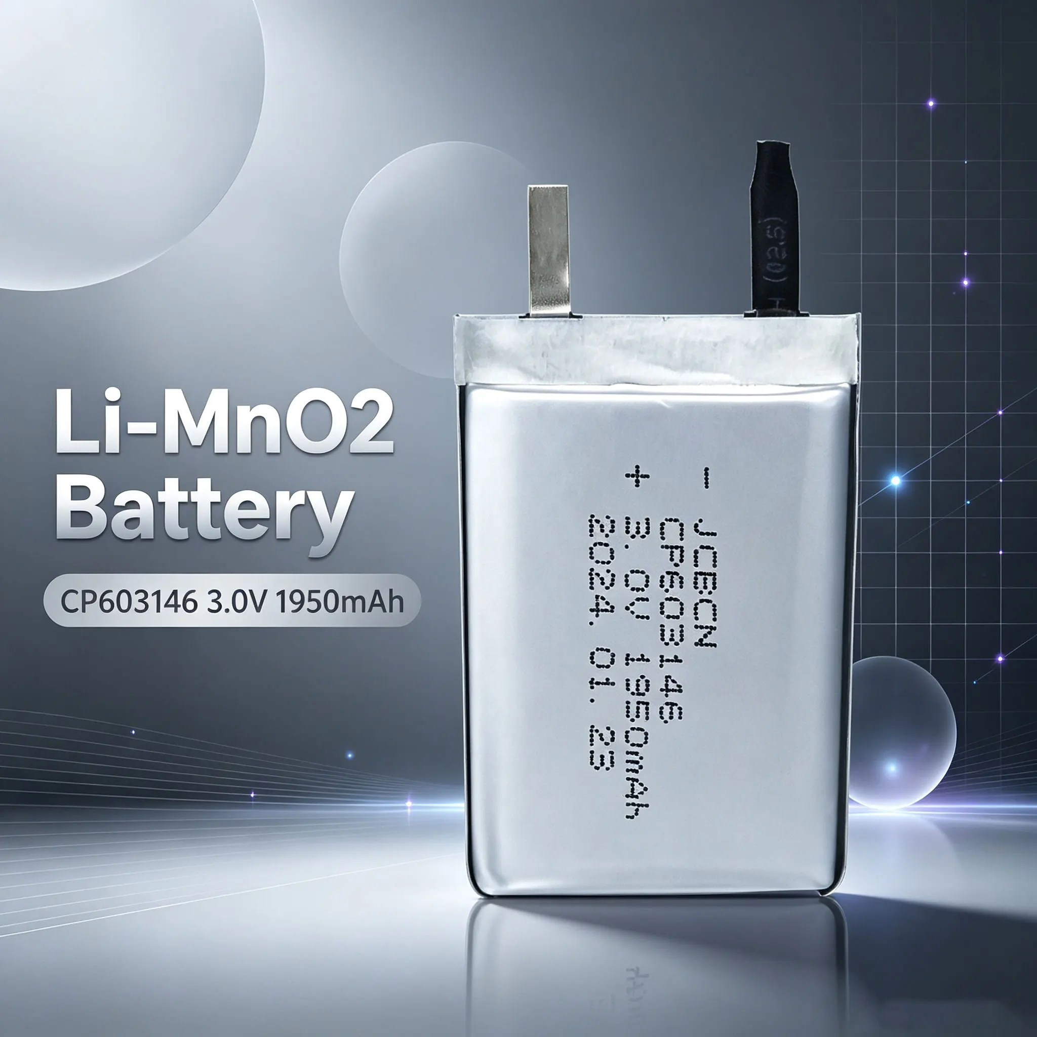 JCBCH CP603146 Active electronic tag, Bluetooth, positioning beacon 3V one-time soft pack Li-MnO2 Battery