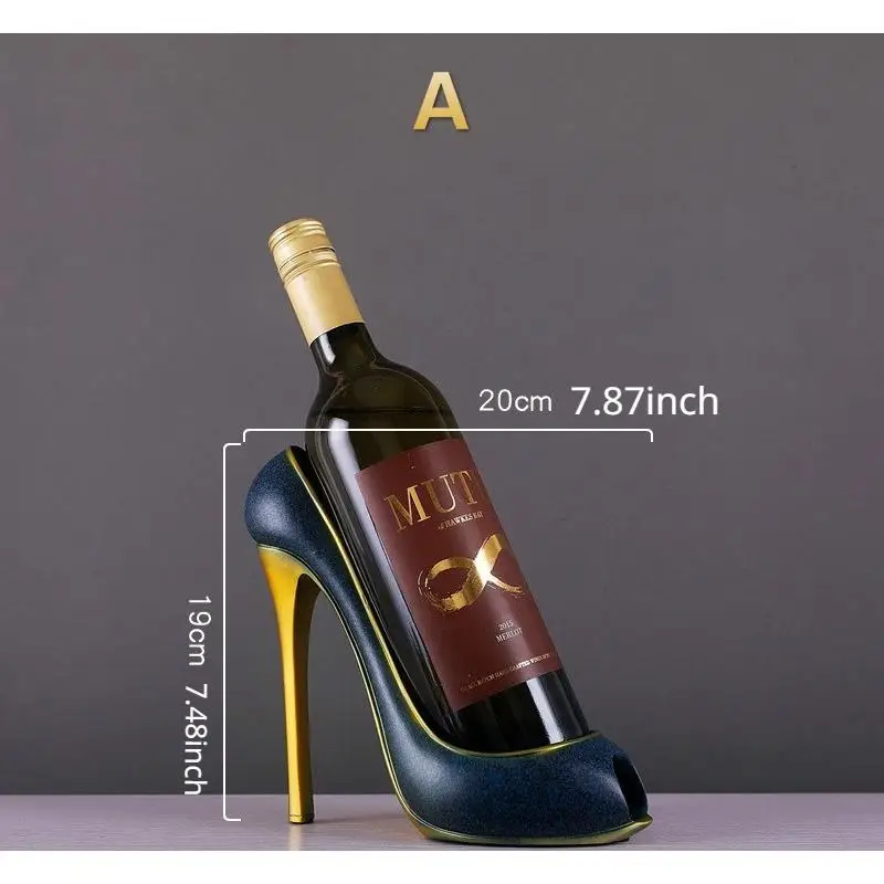 1Pc Red Wine Holder Resin Conch Sculpture Modern Bar Shelf Decoration Creative Dancer Home Living Room Gift