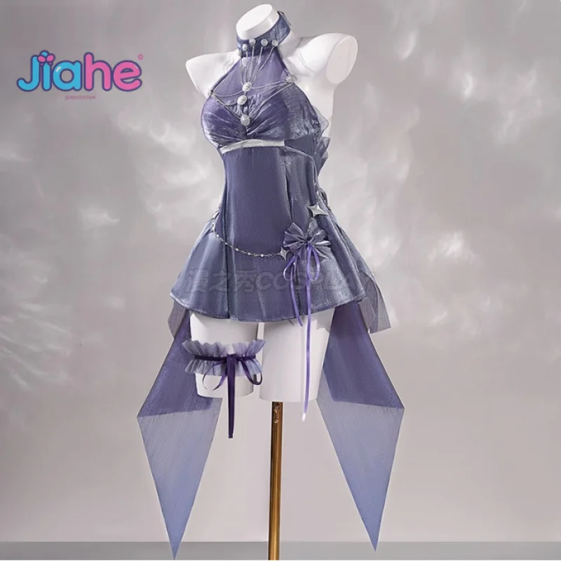 

NIKKE：The Goddess of Victory EVA Ayanami Rei Cosplay Costume Halloween Purple Sexy Dress Prop Wig Accessory Woman uniform Set