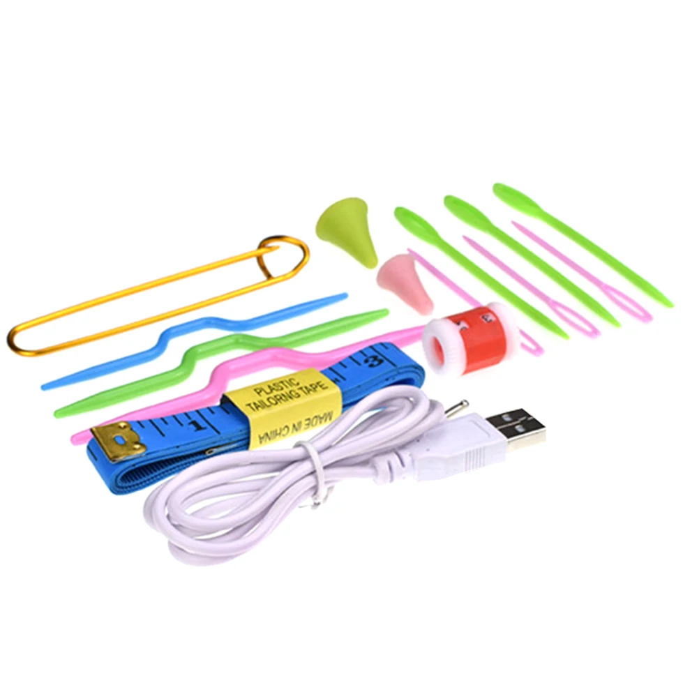 

45pcs Crochet Set LED Light Crochet Needles Refill Knitting Needles Sewing Accessories Storage Case Beginner Crocheters