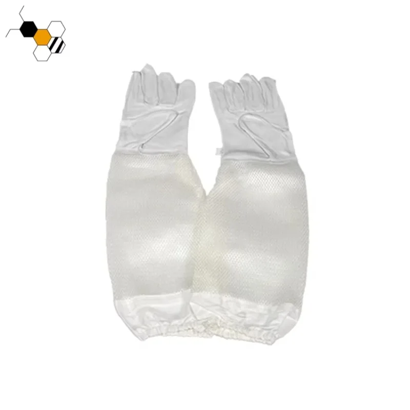 

High Quality Ventilate Net Cotton Bee Glove Goatskin Beekeeping Tools Sheepskin Gloves for Beekeeper