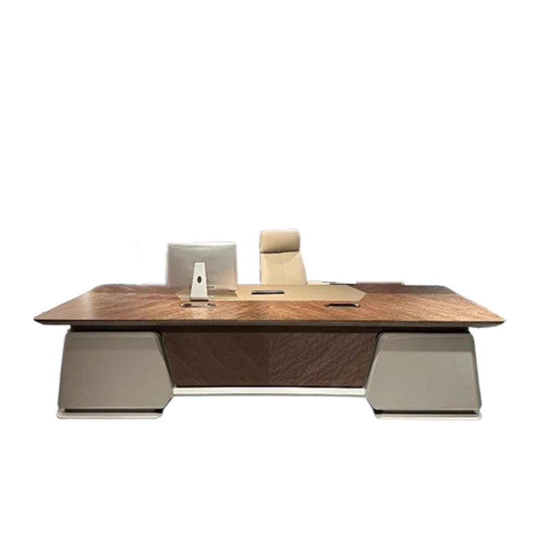 xx-Storage Executive Desk Leg Support Brown Luxury Modern Office Desks Drawers Wood Large Escrivaninha Office Furniture*