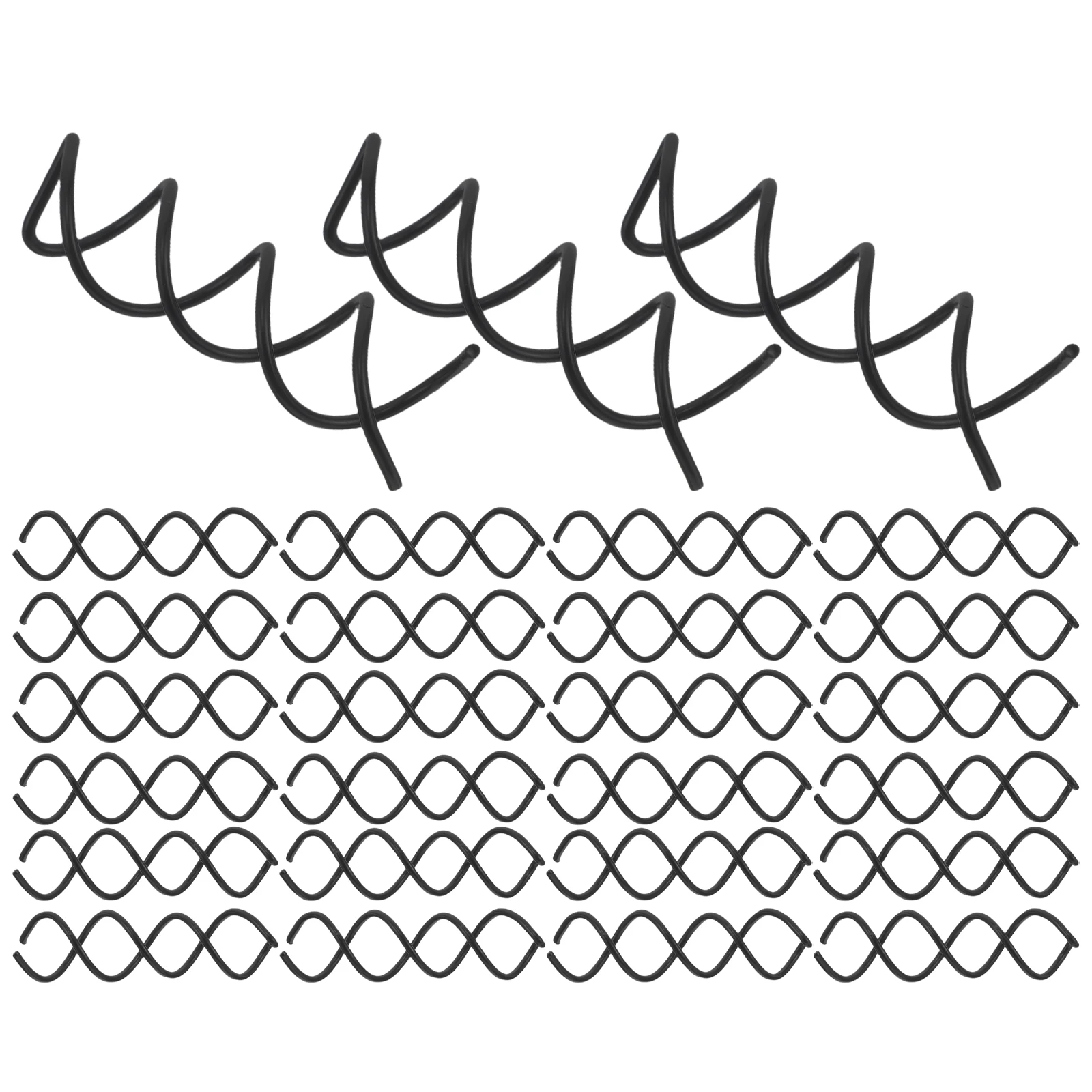 

50pcs Spiral Hairpin Black Plastic Corkscrew Pins Clips for Bun Hairstyles Twist Accessories Women Reliable Design