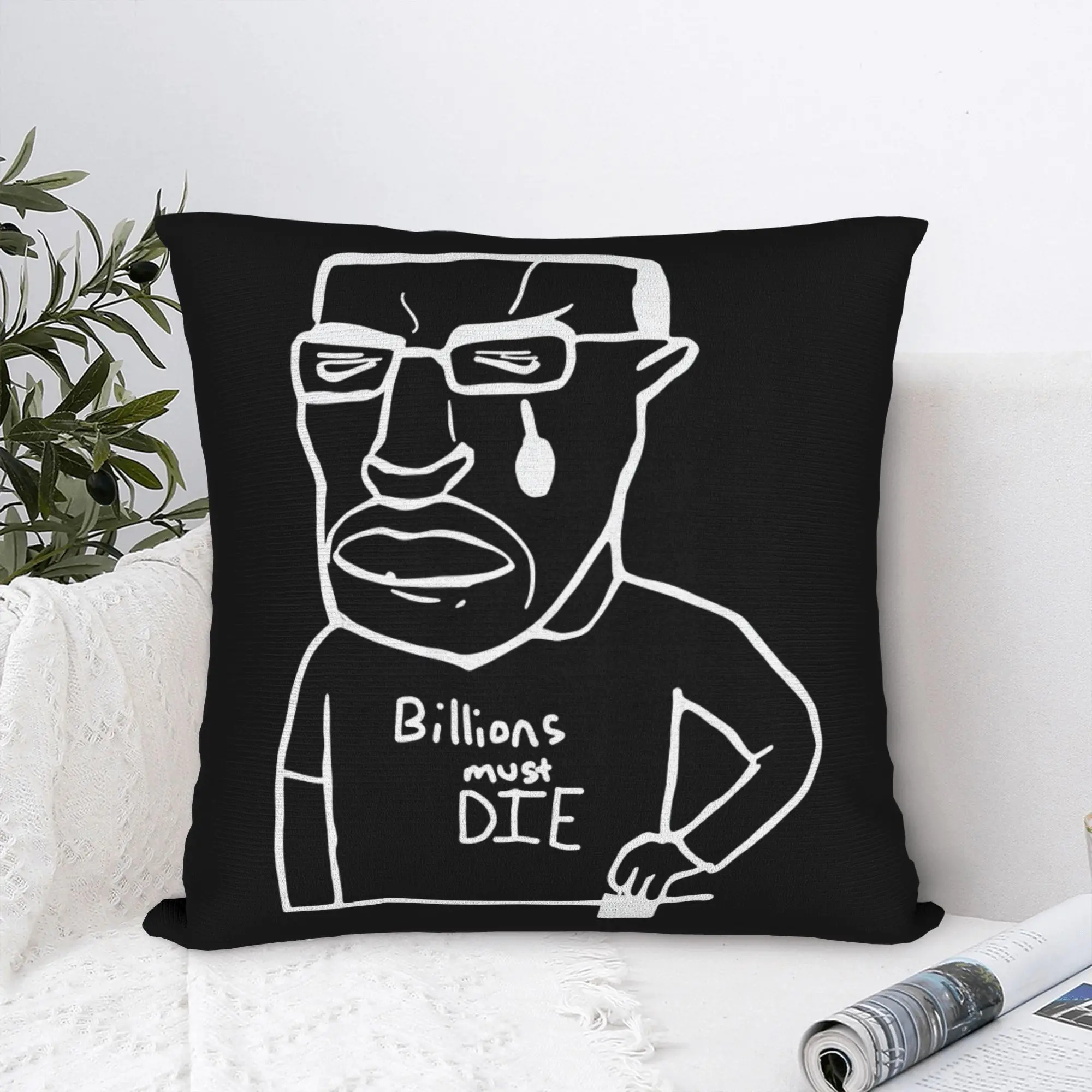 Billions Must Die Chudjak Meme Pillowcase Polyester Cushion Cover Decorations  Pillow Case Cover Home Wholesale 18'