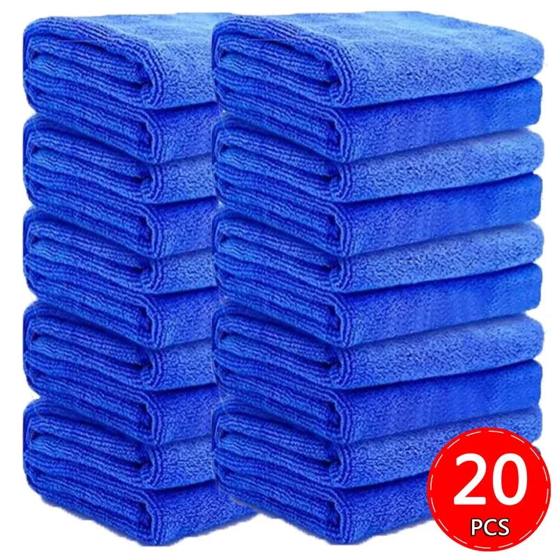 Microfiber Thin Car Cleaning Towels Car Fast Drying Hemming Water Suction Rags Auto Detailing Cleaning Cloth Household Towels