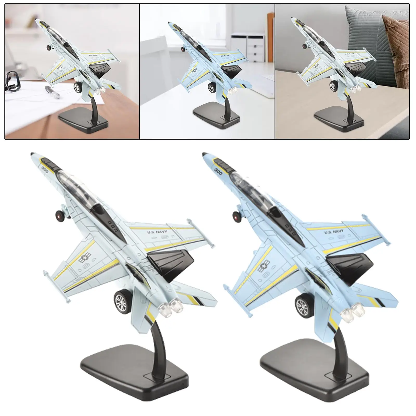 Simulation 1/100 Scale F18 Fighter Aircraft Model for Cafe Shelf Office