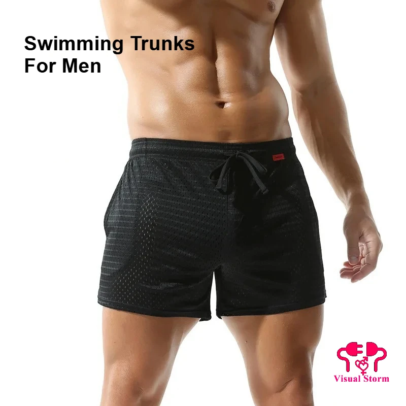 

Man Fitness Run Shorts Mesh Breathable Summer Training Workout Jogging Pants Male Home Loose Pants Casual Sport Gym Sexy