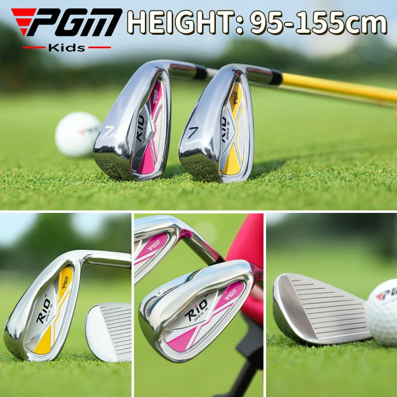 PGM Rio 2016 III Junior Golf Clubs #7 IRONS #S Sand Wedge Children Right Handed Practice Pole Graphite Shaft JRTIG017 Wholesale