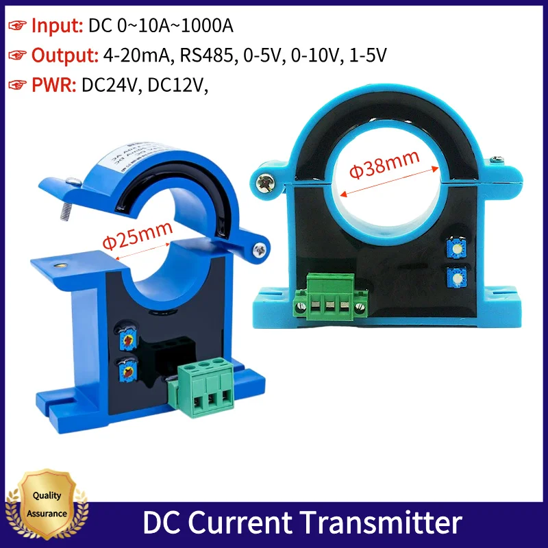 

Current Transformer Converter 4-20mA 0-10V Output Hall Effect Open Loop Split Core Current Sensor 4-20ma DC Current Transducer