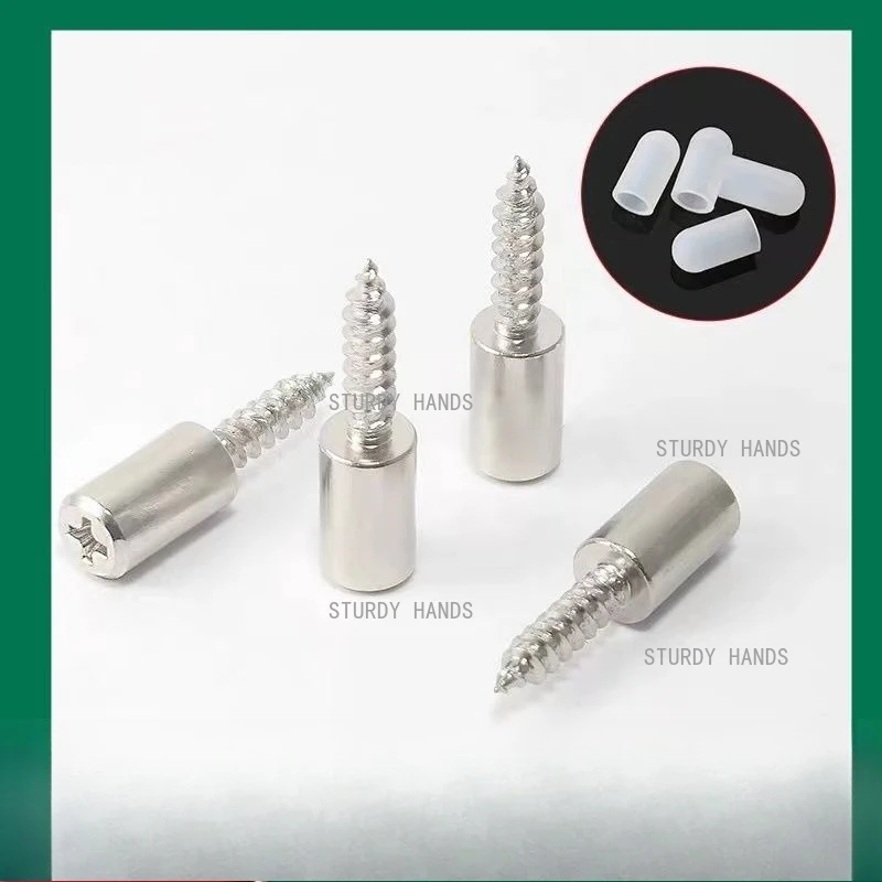 50pcs stainless steel self tapping screws partitions grain trays nail cabinets wardrobe fixed support hardware accessories