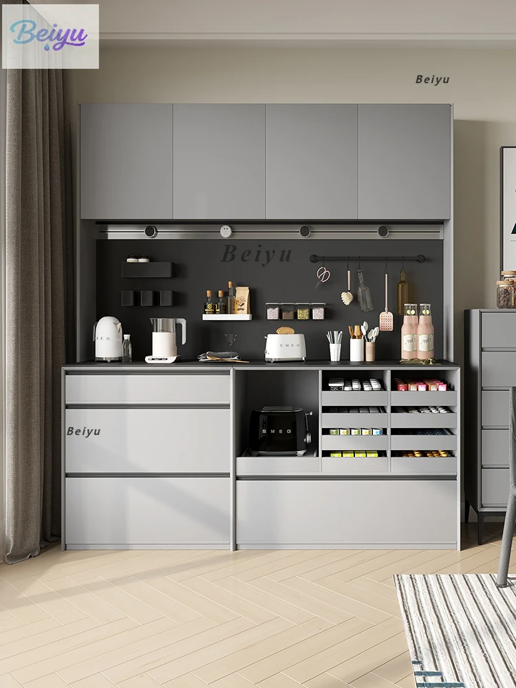 

Боковой шкаф, винный шкаф из цельного дерева, настенный чайный многофункциональный высокий шкаф для хранения вещей