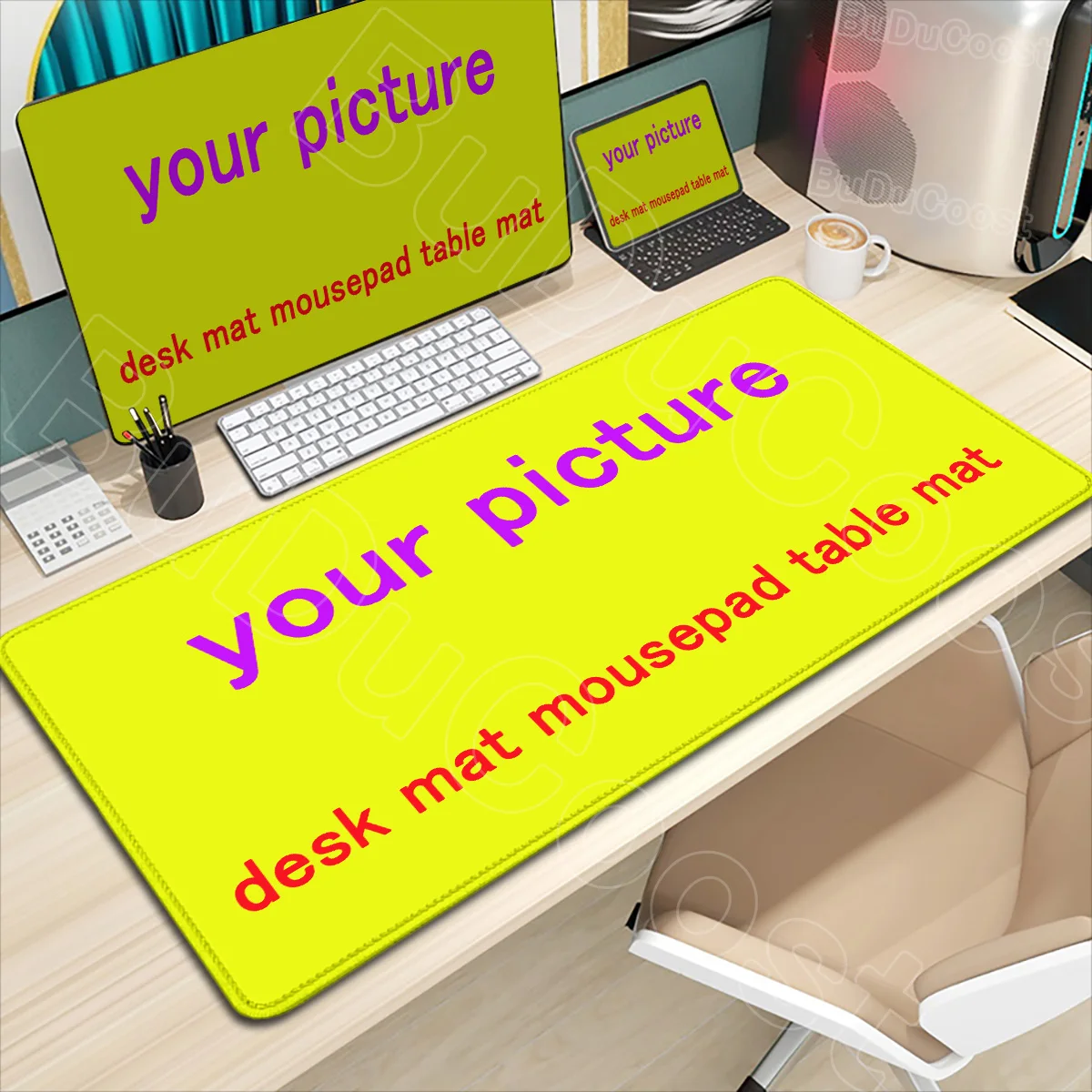 

Custom Anime Gaming Office Mouse Pad Notebook PC Mousepad Computer XXL 900x400 Natural Rubber Carpet Square Desktop DIY Desk Mat