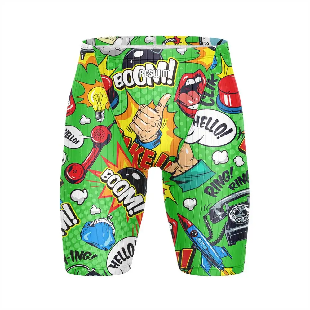 Mens Swim Shorts Beach Tights Trunks Training Swimming Swimsuit Printing Funny Swimwear Jammer Contest Sports Surf Diving Trunks