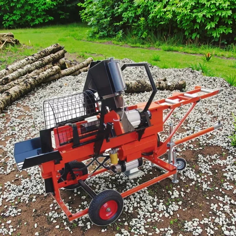 

【Хит продаж】Мощный бензиновый автоматический дровокол Mighty Agriculture 380В с циркулярной пилой