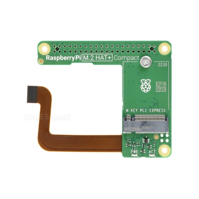 Raspberry Pi M.2 HAT+ รุ่นมาตรฐาน ออกแบบมาสำหรับ Raspberry Pi 5 รองรับโปรโตคอล NVMe M.2 Solid State