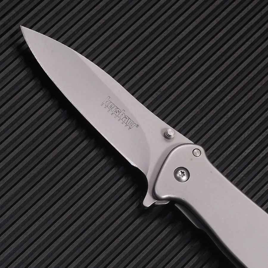 KS1730 Folding Knife 440C blade Gary Titanium handle Edc Outdoor Hunting Survival Pocket Multi-functional combat tool