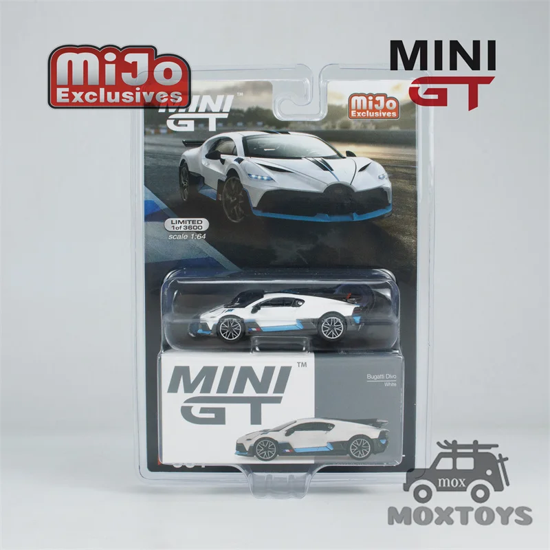 MINI GT Mijo 1:64 Bugatti Divo White Diecast Model Car