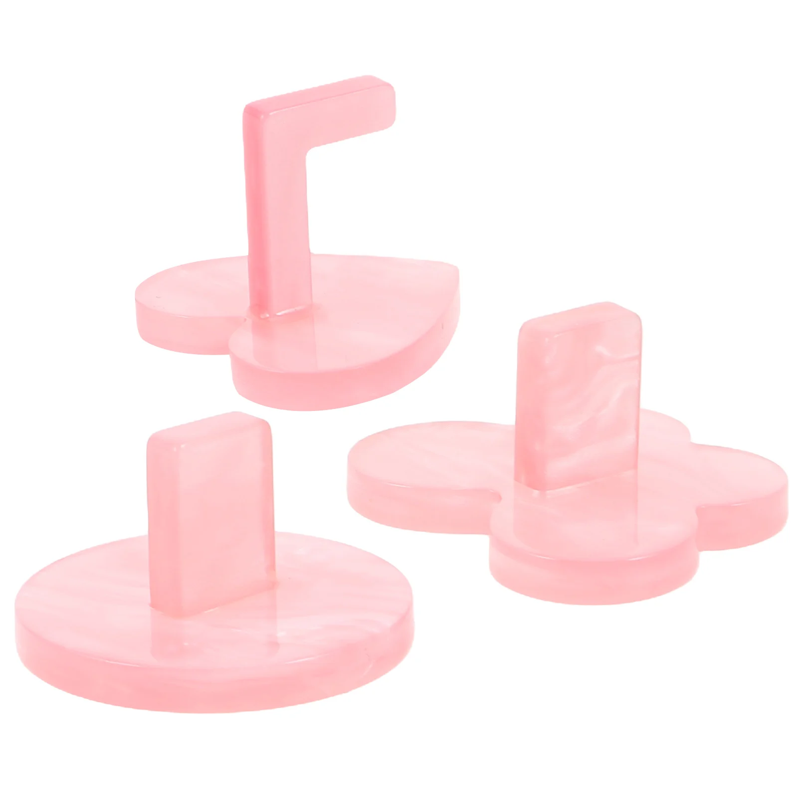 

3pcs Art Practice Base Gold Press On Nail Painting Manicure Display St Holders Durable Tools