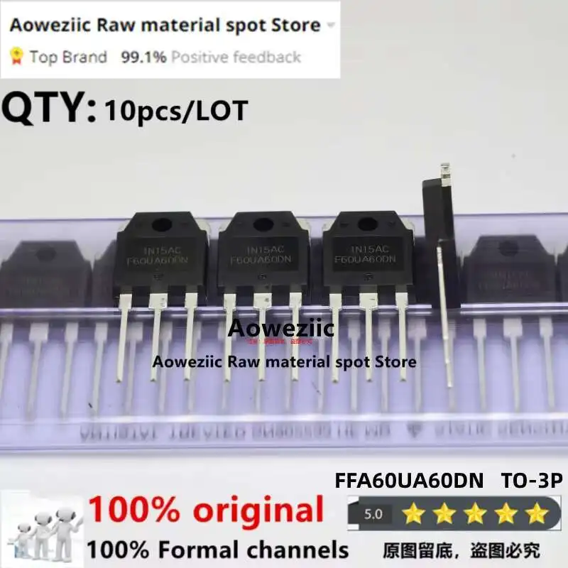 

Aoweziic 2024+ 100%New Imported Original FFA60UA60DN F60UA60DN TO-3P Fast Recovery Diode 60A 600V