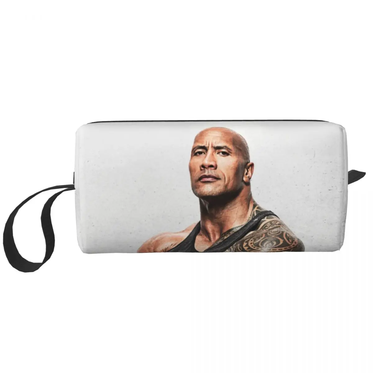 The Rock Face Dwayne Travel Cosmetic Bag for Women Famous Actor Johnson Makeup Toiletry Organizer Ladies Beauty Storage Dopp Kit