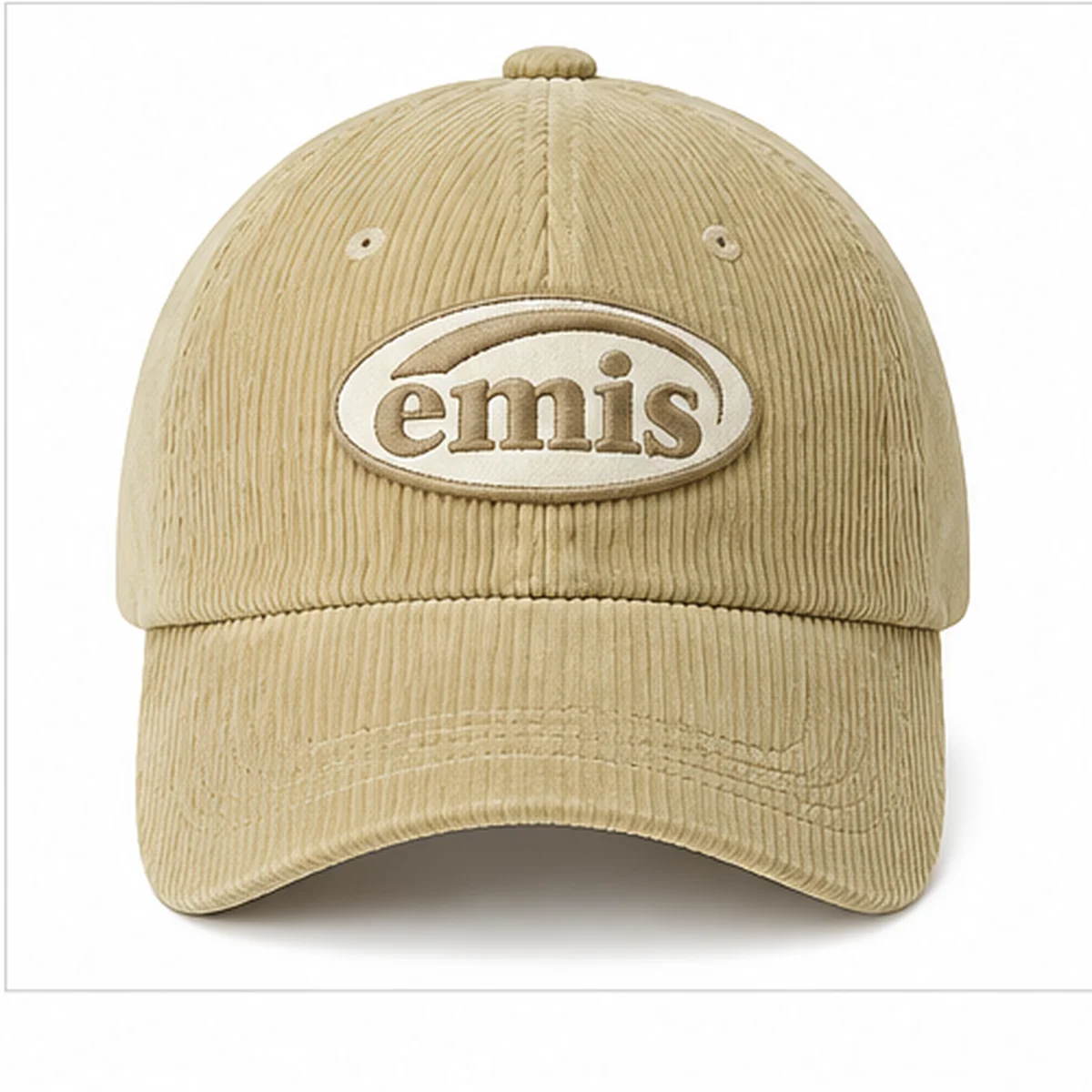 emis Baseball Cap Women Vintage Corduroy Soft Top Curved Brim Embroidered Logo Korean Casual Everyday Autumn Winter Headwear
