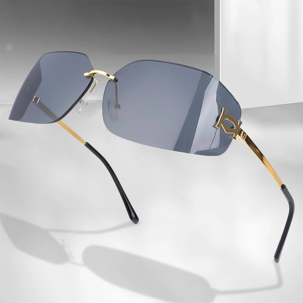 

Women's Sunglasses Curved Lenses Sun Glasses for Women Men Anti Blue Light Eyeglasses Avant-garde Trendy Fashion Style UV400