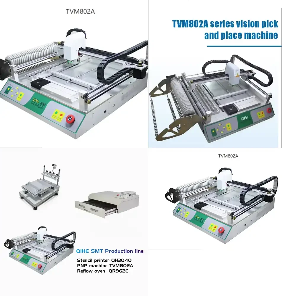TVM802A SMT Pick and Place Machine 2heads 29slots Desktop Pick&Place Machine Standard Edition