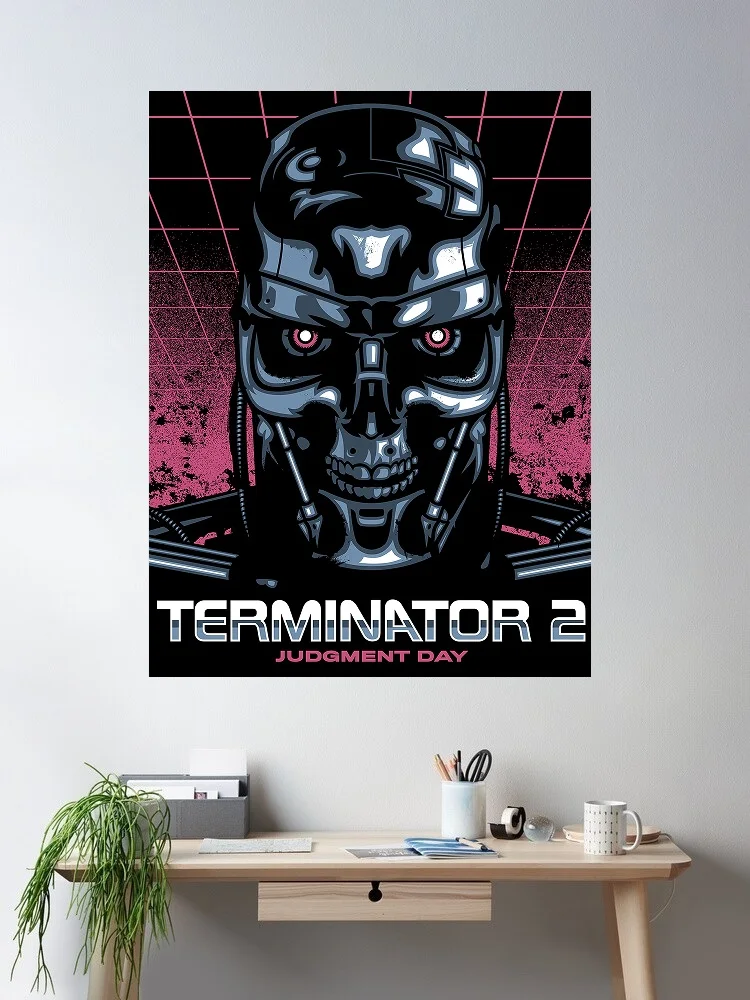 

Terminator 2 Judgment Day Movie Art Print Canvas Poster, Living Room Decor, Home Wall Picture