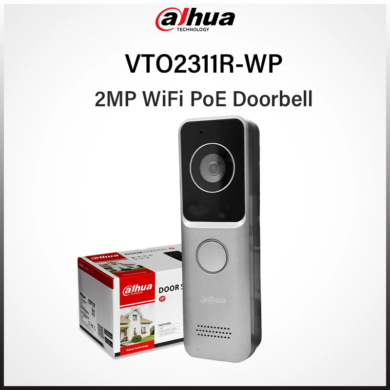 

Dahua Original 2MP WiFi PoE Doorbell Camera IP Video Intercom VTO2311R-WP Supports Two-Way Video Call Unlock via IC Card APP New