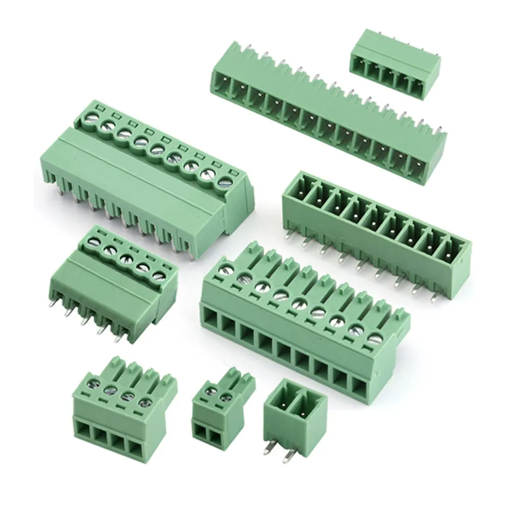 Kf2edg 3.5mm passo pcb parafuso bloco terminal 2p 3 4 5 6 7 8 9 10 11 12 13 ~ 16pin macho tomada fêmea pino cabeçalho conector de fio