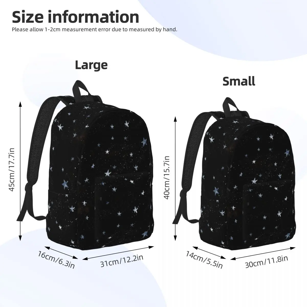 Mochila de céu estrelado para meninos e meninas, mochila escolar estudantil, mochila de céu noturno, pré-escolar, presente