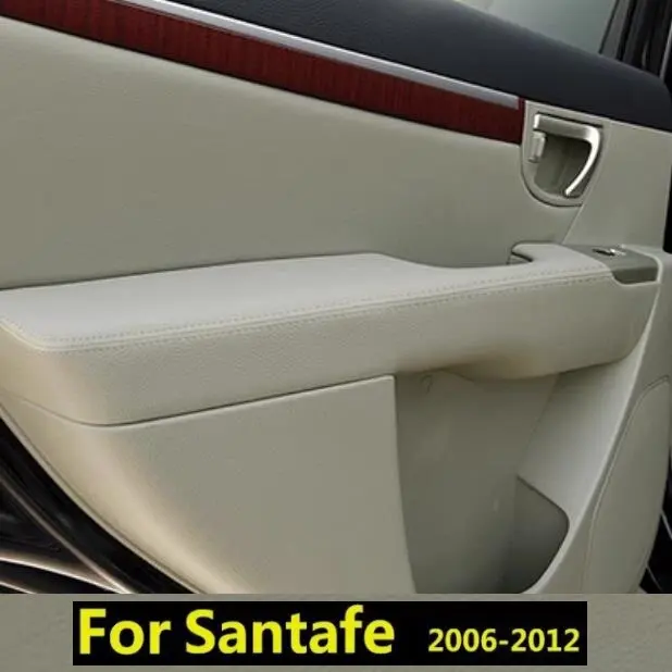 For Hyundai Santa Fe 2006 2007 2008 2009 2010 2011 2012 Microfiber Car Door Armrest Panel Protective Cover car Interior Sticker