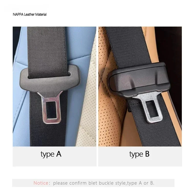 1PC Leather Car Seat Belt Clip Safety Seatbelt Lock Buckle Plug Cover Thick Insert Socket Extender Safety Buckle protective case