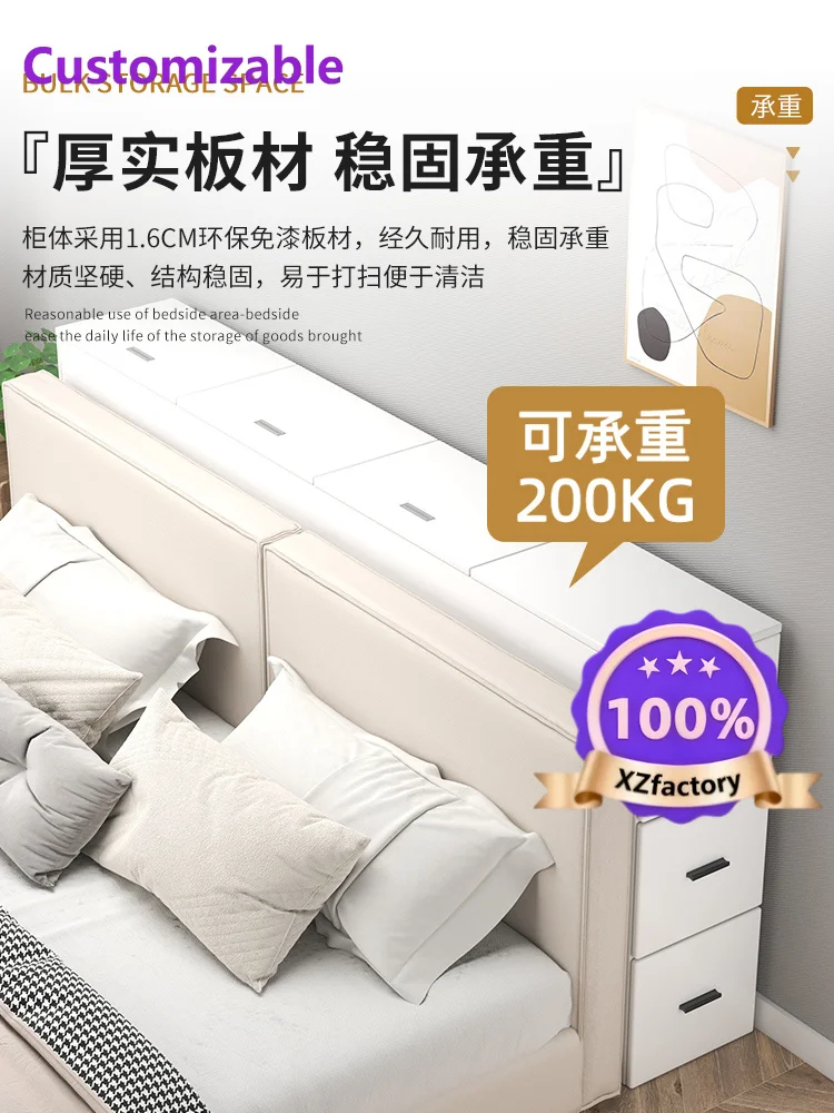 Factory Direct 2026 Top RatedSolid wood crevice bedside table bedside table bedside table narrow cabinet crevice cabinet long ta