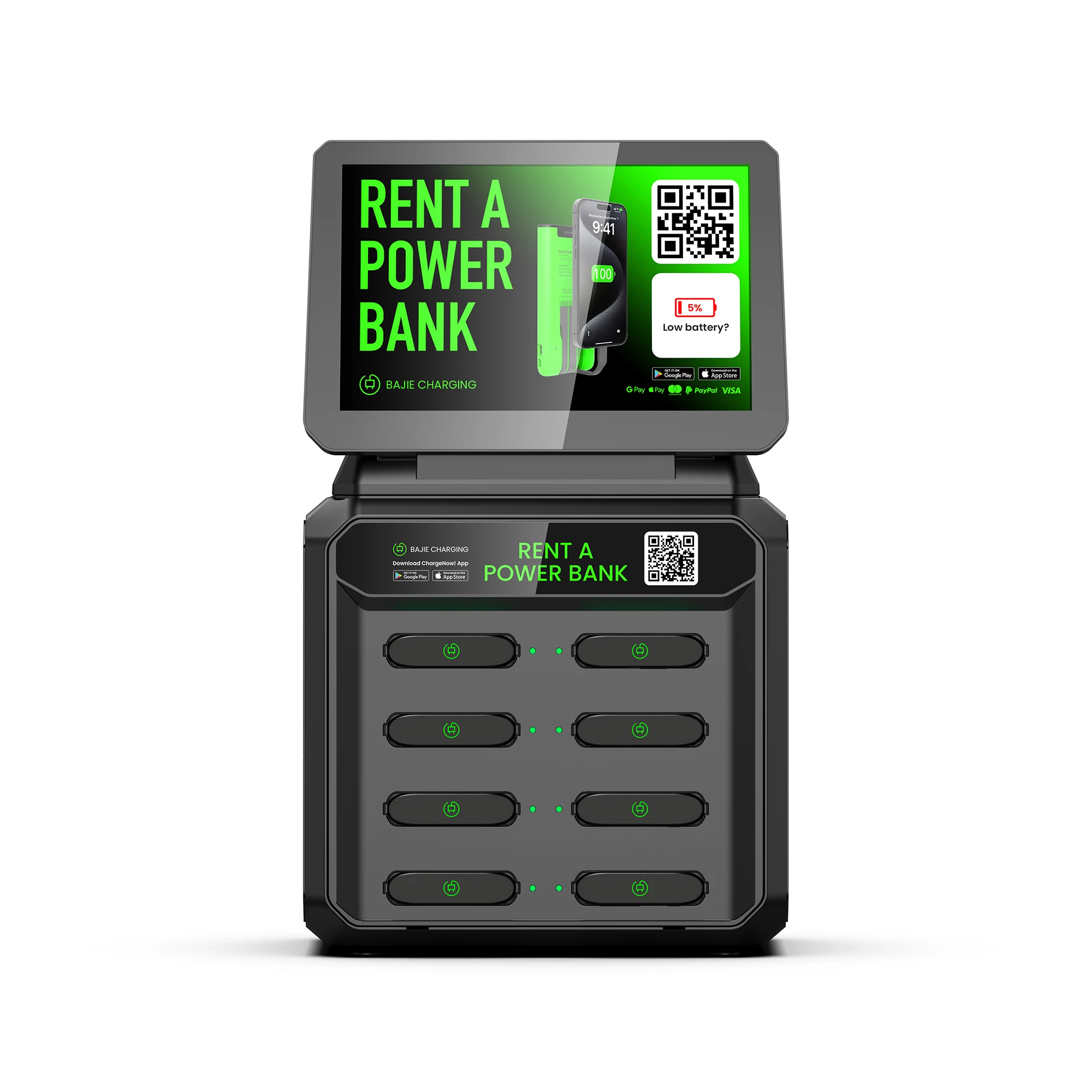 2025 New Trending Products Mobile Phone Charger Kiosk Most Popular 8 Ports Rental Shared Power Bank Station