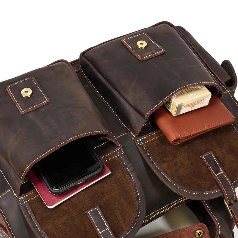 Business Shoulder Briefcases Laptop Commuting Man Outdoor Briefcases Handbag Leather Bags Valigette MHGWB